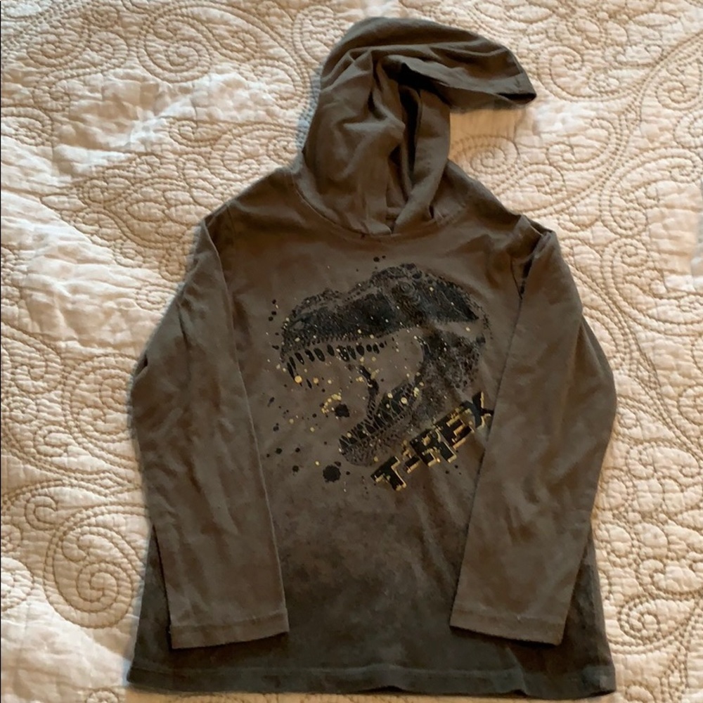 Long-sleeved hooded T-Rex t-shirt